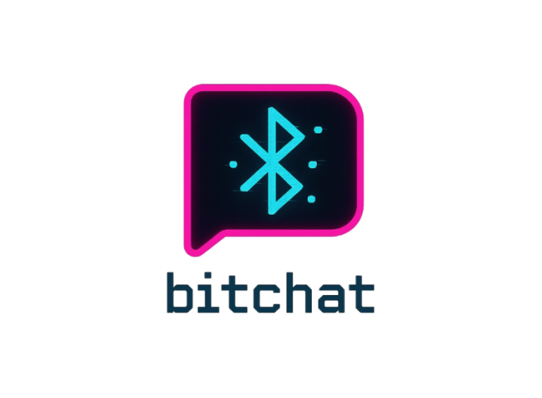BitChat messenger interface showing encrypted messages, cryptocurrency wallet integration, and decentralized user controls.